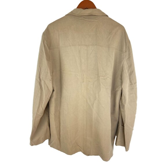 Vintage Bachrach 100% Silk Utility Chore Coat Jacket Men's XL Brown Tan *Flaws* - Picture 3 of 13